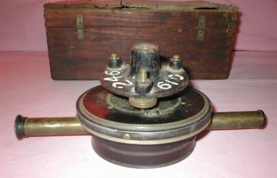 Vintage bostrom's no. 2 surveying level brass wood box