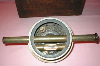 Vintage bostrom's no. 2 surveying level brass wood box