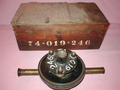 Vintage bostrom's no. 2 surveying level brass wood box