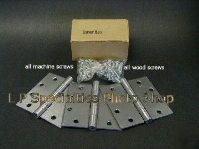 Door hinges 4.5 x 4.5 plain bearing - 6 each - US26D