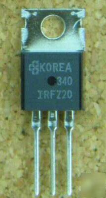 10PCS mosfet IRFZ20 - n-ch, 50V, 15A, TO220 mosfet
