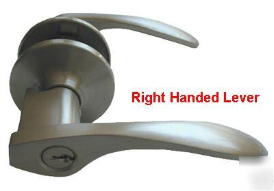 Entrance satin nickel lever handle door lock rh 6