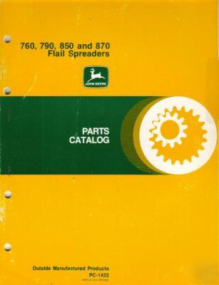 John deere 760,790,850&870 flail spreadersparts catalog