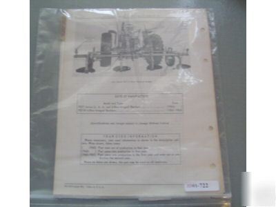 John deere tractor F871 F871H integral bedder manual