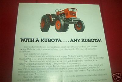 Kubota b-6000C l-245 l-185 l-285 l-225 tractor brochure