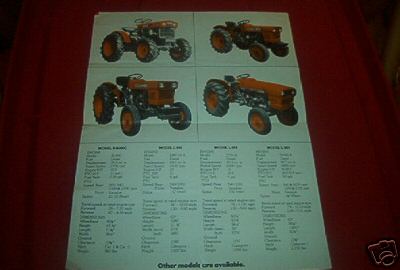 Kubota b-6000C l-245 l-185 l-285 l-225 tractor brochure