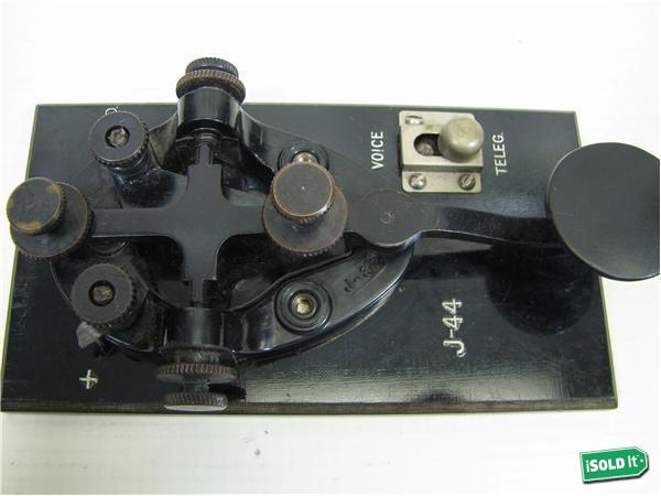 Morse code plate bakelite relay spark gap vintage
