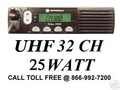 New 32 ch uhf 25 w cm 300 motorola two way fire radios 