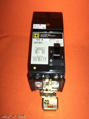 New square d FA26100AC 100 amp breaker warranty nnb