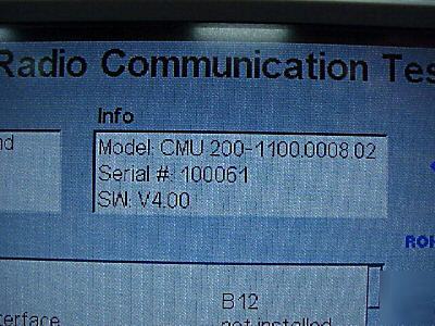 R&s CMU200 / cdma / gsm / IS136 / amps / 7 day return 