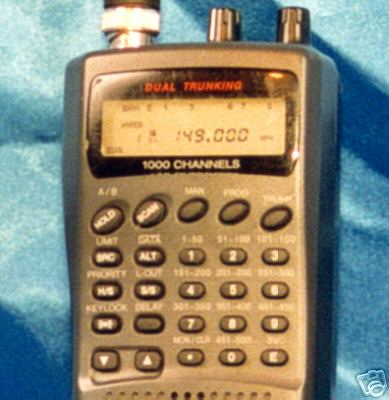 Radio shack pro-94, hand held, police, scanner,radio,