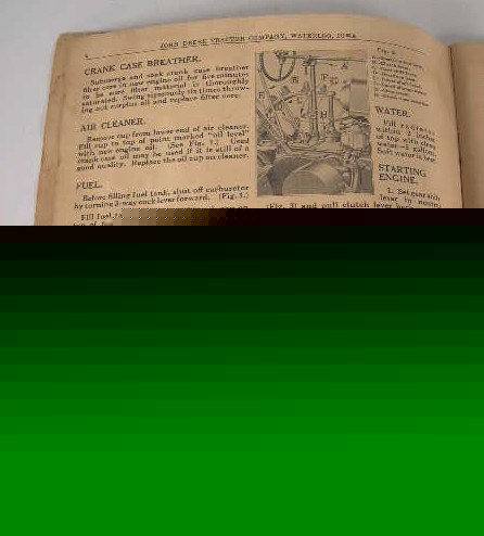 Vintage 1930's john deere model b parts , instructions