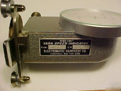 Yarn/wire speed indicator +/- 60 meters/sec. excellent