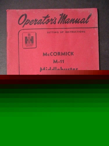 1952 mccormick m-11 middlebuster farmall m, md tractors