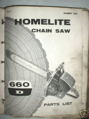 1960 homelite chainsaw shop parts and prices guide