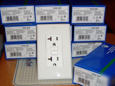 Leviton 20 amp white gfci receptacle 10 pack 