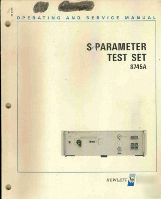 Manual for hp s-parameter test set 8745A
