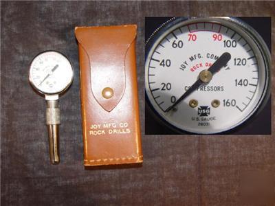 Usg us gauge joy mfg. compressor / presure w/case~ 