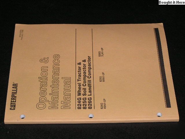 Caterpillar 824G 825G 826G operators manual