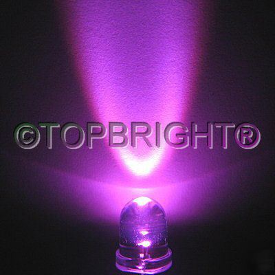 New 100 pcs 8MM wide angle 30KMCD pink led f/r 40Â° 