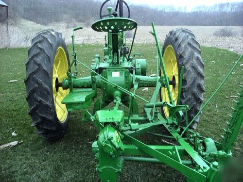 1936 john deere b with sickle