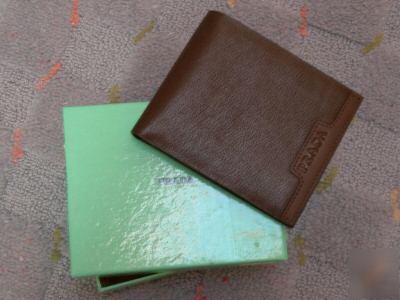 New prada brand leather wallet
