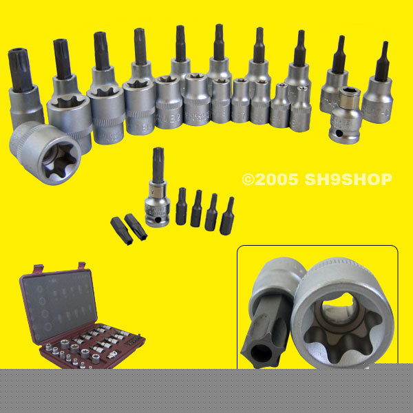 Torx socket set 1/4 & 3/8