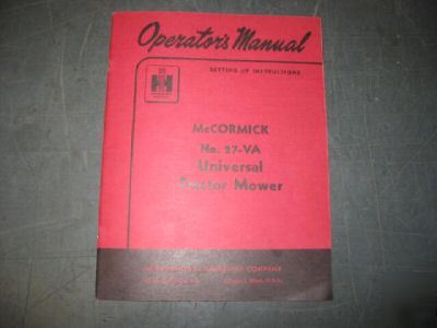  international mccormick 27 va universal tractor mower