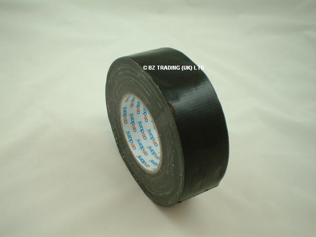 12 x rolls black heavy duty cloth/gaffa tape-50MM x 50M