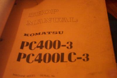 1985 komatsu PC400-3 PC400LC-3 shop manual