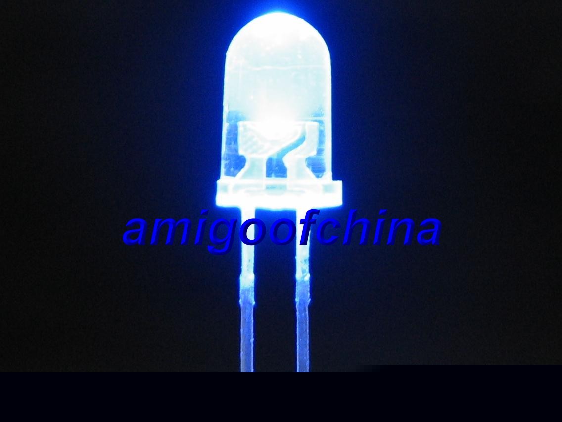 3MM 20X blue 5000 mcd led bulb lamp free resistors