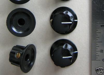 4 nos bakelite miniature knobs radio / ham / panel