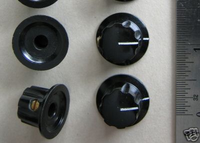 4 nos bakelite miniature knobs radio / ham / panel