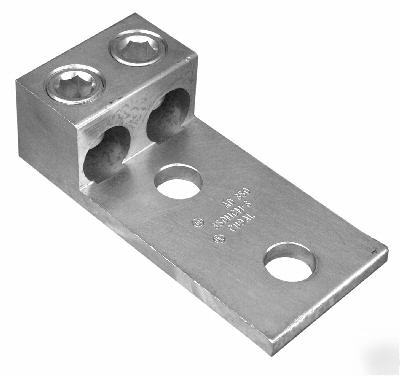 Aluminum mechanical lug, 2 conductor 2 hole, 300MCM