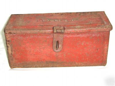 Antique ford fordson tractor fender tool box n/r