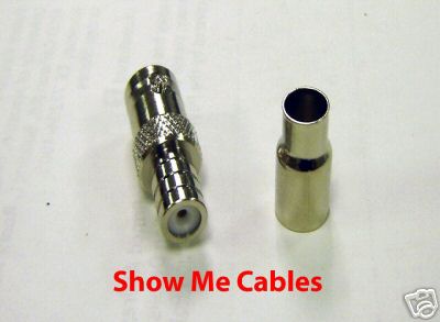 Bnc 3PC. female crimp connector for rg-59 & rg-62 pvc