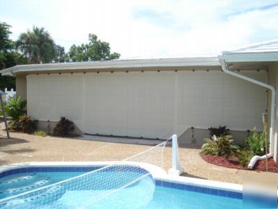 Cat-5 hurricane storm protection shutters, 50' system