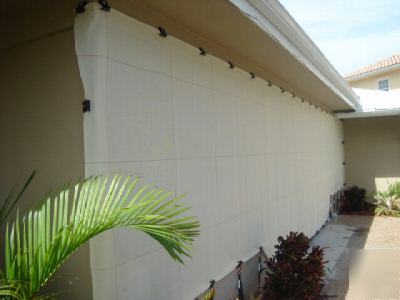 Cat-5 hurricane storm protection shutters, 50' system