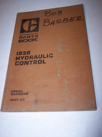 Caterpillar parts book 193B hydraulic controls
