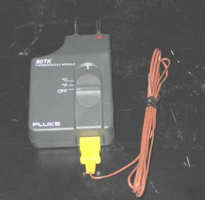 Fluke 80TK thermocouple module and thermocouple