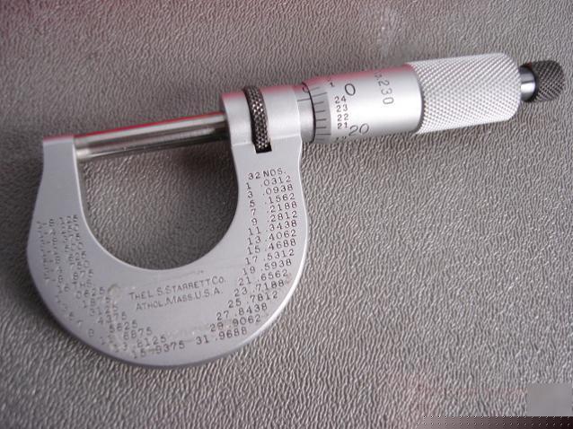 L. s. starrett 230 micrometer