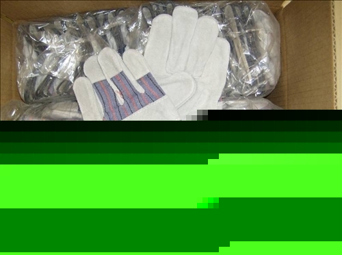 Lot of 60 pairs of leather palm work gloves