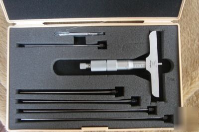 Mitutoyo micrometers 0-6 depth mic .001 4 base 129-132