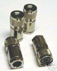 New n type coaxial connectors for RG213 - set of 4 .