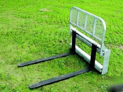 Skid steer pallet fork fits bbcat gehl john deere etc.