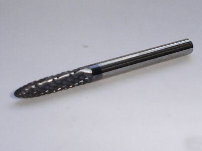 Solid carbide burr - tialn coated - round point ( lathe