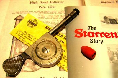 Starrett 104 speed indicator for hit & miss engines