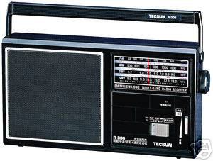  tecsun r-306 ac / dc fm / am / short wave radio