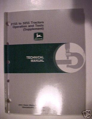 John deere 2155 to 3255 tractors technical manual