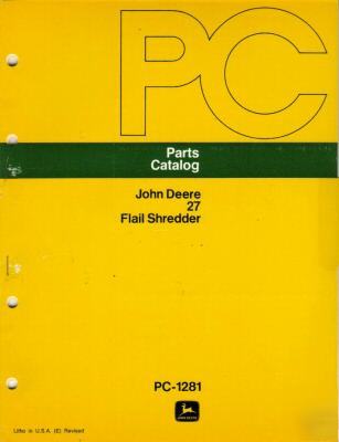 John deere 27 flail shredder parts catalog